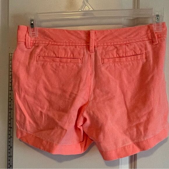 Lilly Pulitzer Neon Orange Linen Shorts Size 00 | Summer Resort Preppy - Picture 8 of 15